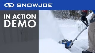 24VSS10  Snow Joe Cordless 24Volt 10Inch Cordless Snow Shovel  Live Demo [upl. by Yaned]