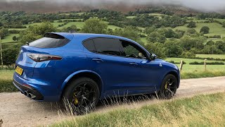 London to Wales 🏴󠁧󠁢󠁷󠁬󠁳󠁿 in the MY2020 Alfa Romeo Stelvio Quadrifoglio [upl. by Letnoj]