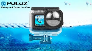 PULUZ 40m Waterproof Case for GoPro HERO10 Black  HERO9 Black Max Lens Mod [upl. by Adnamas]