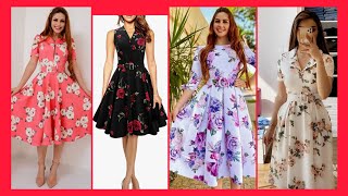 VESTIDOS ELEGANTES FLORIADOS O ESTAMPADOS 🍁💐🌼🌸 [upl. by Nisen]