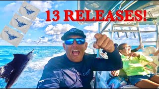 SIGHT FISHING on a 37 FREEMAN for SAILFISH in the Florida Keys TAILING CONDITION [upl. by Ekyt]