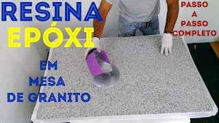 TE ENSINO TUDORESINA EPÓXI EM MESA DE GRANITO [upl. by Gertruda]