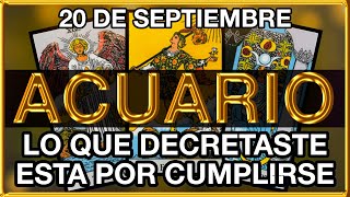 ACUARIO HORÓSCOPO DE HOY 🥰💸✨ 20 DE SEPTIEMBRE 2024  ACUARIO HOY ♒ ACUARIO TAROT [upl. by Andonis]