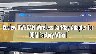 Review UWECAN Wireless CarPlay Adapter for OEM Factory Wired CarPlay Cars Wireless Carplay Adapter [upl. by Annmarie]