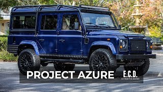 Mercedes Crystal Covelline Blue Custom Defender 110 Roars with LS3 V8  Project Azure  D110 [upl. by Notnilk]