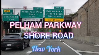 I95 EXPRESSWAY EXIT 8 TO PELHAM PARKWAY SHORE ROADBRONX TO NEW ROCHELLEnewyorktravelusatour [upl. by Moazami]