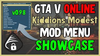 Kiddions Modest Menu v098 SHOWCASE  FREE GTA V Online Mod Menu  UNDETECTED  Easy Inject [upl. by Licec]