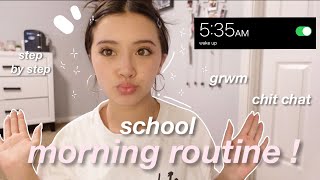 grwm SCHOOL MORNING ROUTINE🕔9th grade freshman [upl. by Arvy]