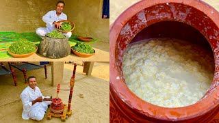 Saag Makkhan Malai Aur Makki Ki Roti  Traditional Saag Recipe  Punjabi Saag  Village Life Punjab [upl. by Aneelak445]