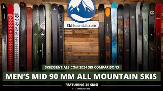 2024 Mens Mid90 mm AllMountain Ski Comparison with SkiEssentialscom [upl. by Nairot]