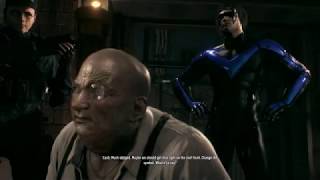 Batman Arkham Knight  GCPD Lockdown Original Arkham Nightwing Skin [upl. by Leahcimaj]