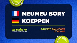 Les Petits As 2024  Boys International Qualifications R1  DavidNathan MEUMEU BORY vs Miko KOEPPEN [upl. by Fujio876]