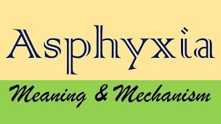 Asphyxia  Meaning amp Mechanism  by Dr Sunil Duchania [upl. by Mathis]