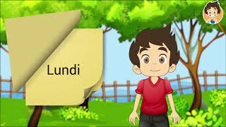 Learn the Weekdays in French for kids  تعلم أيام الأسبوع بالفرنسية للأطفال [upl. by Podvin]