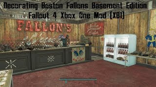 Fallout 4 Decorating Boston Fallons Basement Edition Mod Xbox One XB1 [upl. by Milda]