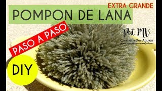 Como hacer POMPON DE LANA GRANDE paso a paso  Tutorial 😎 DIY [upl. by Goulette]