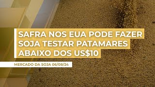 Consolidação de safra cheia nos EUA pode fazer soja em Chicago testar patamares abaixo dos US10 [upl. by Grimaldi]