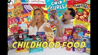 Eating ONLY CHILDHOOD FAVOURITES for 24 HOURS FOOD CHALLENGE [upl. by Anerda]