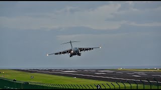 FAILED LANDINGS due to STRONG WINDS at Lajes Terceira island Azores [upl. by Dorlisa]