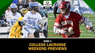 Week 1 Previews Hopkins amp OSU Will Be Tested Duke amp Syracuse Will Roll LaxFactor Podcast 271 [upl. by Mutua]