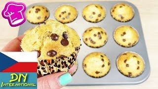 Recept na super muffiny za 3 minuty  chutné jednoduché pečení s kousky čokolády [upl. by Sedruol223]