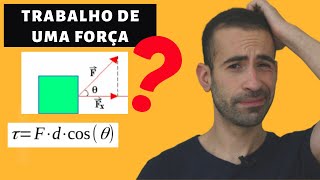 COMO CALCULAR O TRABALHO DE UMA FORÇA  FÍSICA DO ZERO [upl. by Yaner629]