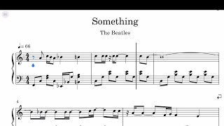 The Beatles  Something Sheet Music [upl. by Kamillah]