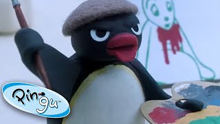 Painting with Pingu Pingu  Official Channel Cartoons For Kids [upl. by Wiley]