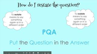 Lesson Restating the Question [upl. by Irene]