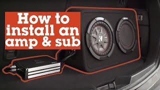 How to install an amp and sub in your car  Crutchfield video [upl. by Adin]