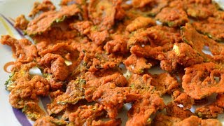 Kakarakaya  Bitter Guard  Pakodi Recipe  Konchem Uppu Konchem Kaaram [upl. by Nodrog234]