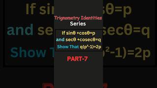 Trigonometry Identities question class 10 series trigonometryidentities 10th [upl. by Eneleuqcaj]