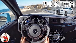 The 2021 RollsRoyce Phantom is a Gliding Personal Palace POV Drive Review [upl. by Ramsa]