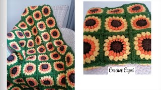 MANTA GIRASOLES A CROCHET 🌻🌻mantagitasoles mantacrochet crochetgirasoles [upl. by Pattie]