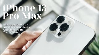 Unboxing “iPhone 13 Pro max Silver”  Pick up at UStore Accessory Transfer data 🌈 [upl. by Culbert]