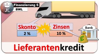 Lieferantenkredit berechnen VEREINFACHTE Berechnung [upl. by Keheley]