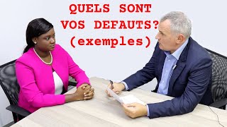 Défauts en entretien dembauche Exemples de réponses à cette question [upl. by Mosier439]