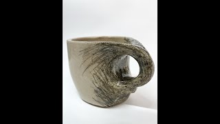 How to use ceramics underglaze pencil to Decorate a Mug [upl. by Ardnwahs]