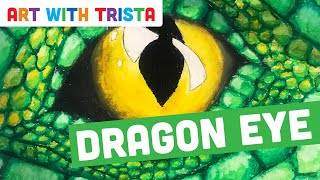 Dragon Eye Drawing Tutorial  Art With Trista [upl. by Sirred]