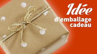 Emballage cadeau  Papier craft et petits pois [upl. by Aicertal]