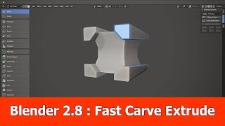 Blender 28 Hardsurface Extrude with Fast Carve [upl. by Yoral479]