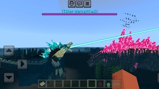 Evolved Godzilla vs Wardenzilla in Minecraft PE [upl. by Adham]