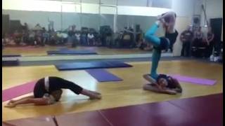 Contortion Trio performing in a yoga class [upl. by Enrica793]