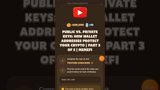 Memefi Video Code Public vs Private Keys How Wallet Addresses Protect Your Crypto memefivideocode [upl. by Millian]