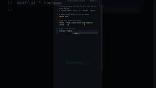 Python Example Program to Find Area of a Circle using Radius [upl. by Notgnilliw]