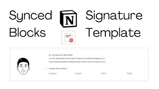 Notion Synced Blocks  How To Create Your Signature In Notion StepByStep Tutorial [upl. by Rona]