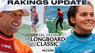 Rankings Update Jensen and Errico Lead the Charge heading into the Abu Dhabi Longboard Classic [upl. by Tessie]