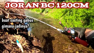 Test Joran bc custom 120cm  casting gabus di kanal gambut [upl. by Leeth]