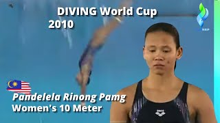 2010 Pandelela Rinong Pamg  Womens 10 Meter Diving World Cup Malaysia [upl. by Aiotal]