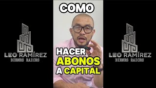 cómo hacer abonos a capital [upl. by Gish]